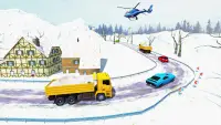 Snow Excavator Road Truck Game Screen Shot 2