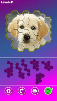 Hexa Jigsaw - Dogs jigsaw puzzle game Screen Shot 2