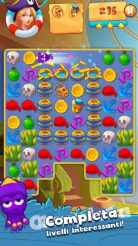 Pirate Crush - Gratis Match 3 Puzzle Screen Shot 3