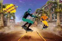 Spider Skating Boy City Hero Screen Shot 0