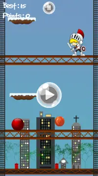 Red Ball - infinite icy tower jump Screen Shot 0