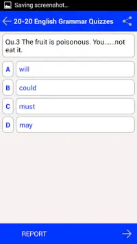 English Grammar Quiz Screen Shot 6