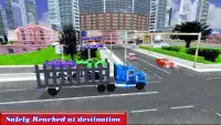 Car & Bike Cargo Truck Transporter City Driver Screen Shot 3