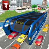 Elevated Bus Driving in City