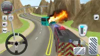 Modern Fire Truck Simulator 3D Screen Shot 2