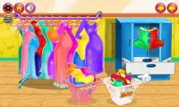 कपड़े धोने बच्चे खेल Screen Shot 11