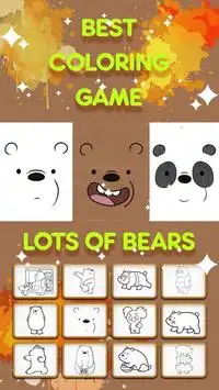 Раскраски для детей: выпуск Bare Bears Screen Shot 0
