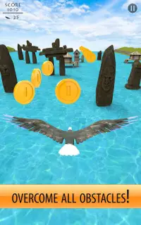 🦅 끝없는 비행 야생 독수리 새 시뮬레이터 Screen Shot 0