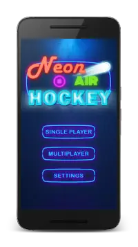 Hockey game - Neon Air Hockey Screen Shot 4