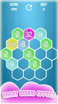 2048 Hexa Number Merge Puzzle Screen Shot 2