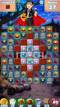 Halloween Games 2 - fun puzzle games match 3 games Screen Shot 3
