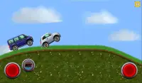 Racing on cartoon cars on the hills and mountains Screen Shot 6