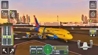 modern pesawat terbang pendaratan petualangan 3D Screen Shot 1