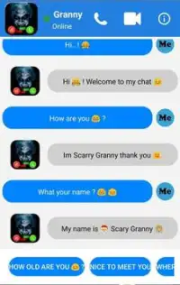 scary granny's video call/chat game prank Screen Shot 3