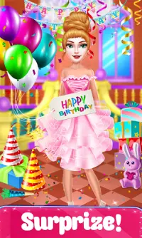 귀여운 패션 소녀 생일 파티 2 :의 Dressup 게임 Screen Shot 0