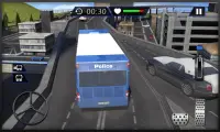 Coach Bus Police Transport 3D Screen Shot 2