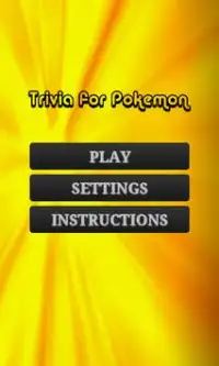 Trivia for Pokemon Screen Shot 0