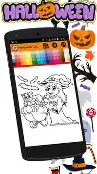 Halloween coloring Book : witches &  Pumpkins Screen Shot 2