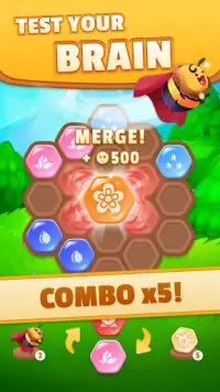 Bee Merge - Honey Hex Puzzle Screen Shot 2