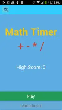 Math Timer Screen Shot 0