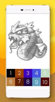 Color by Number Pokemon Pixel Art Free Screen Shot 2