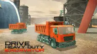 Excavatrice de sable, Simulateur de construction Screen Shot 1