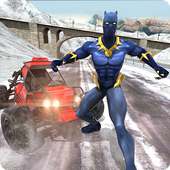 Superhero Buggy Car: Winter Sports Risky Road Race