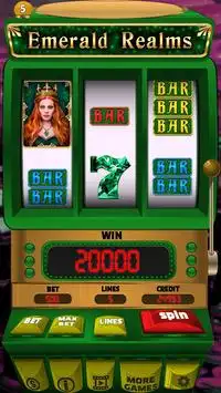 Free Slots: Emerald Realm Screen Shot 2
