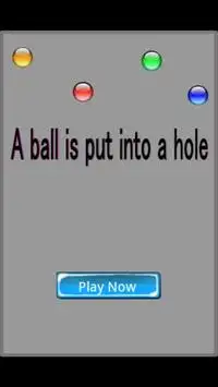 A ball is put into a hole Screen Shot 1
