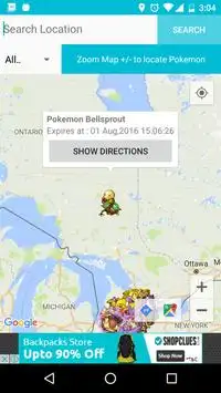 Poké Finder Live Find Pokémon Screen Shot 1