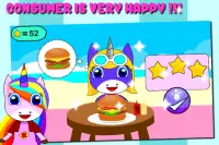 Unicorn Pony Rainbow Burger Cook off - Bee Kids Screen Shot 2