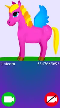 unicorn fake video call game Screen Shot 2