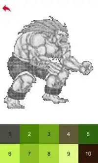 Street Fighting Color by Number - Pixel Art Game Screen Shot 6