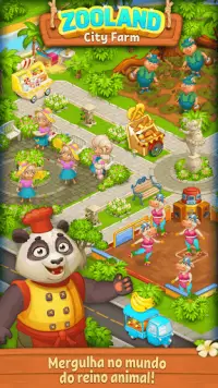 Farm Zoo: Fazenda na Cidade Feliz dos Animais Screen Shot 2