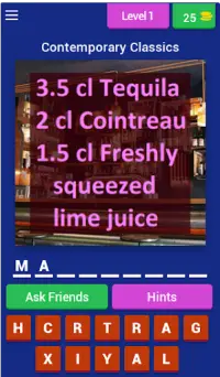 Cocktail Quiz (Bartender Game) Screen Shot 0