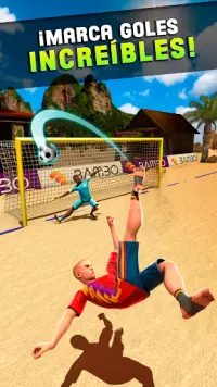 Dispara y Gol - Juego de Fútbol Playa Screen Shot 0
