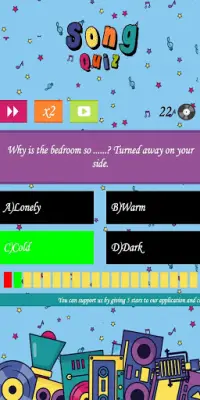 Songs Quiz - Vervollständige den Text Screen Shot 4