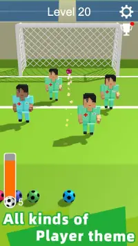 स्ट्रेट स्ट्राइक - 3 डी फुटबॉल शॉट गेम Screen Shot 2