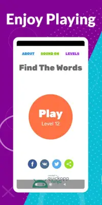 Find The Words - English Words Puzzle Game Screen Shot 0