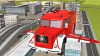 Flying Firetruck City Pilot 3D Screen Shot 3