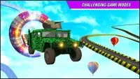 軍用車両のスタントドライブゲーム2020: Hot wheels jeep 三菱 自動車 ゲーム Screen Shot 1