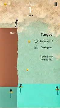 Stickman Cliff Diver Screen Shot 0