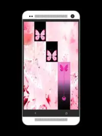 Butterfly Piano Tiles Pink : Love Valentine Screen Shot 1