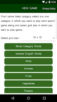 Word Search - English Word Search Puzzle Game Screen Shot 0