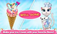 Talking Cat Ice Cream Maker - Cooking Game Screen Shot 3