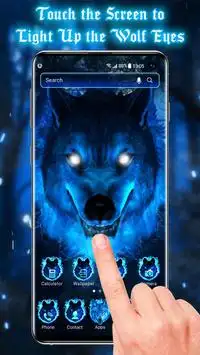 3D Ice Wolf Live Wallpaper Screen Shot 1