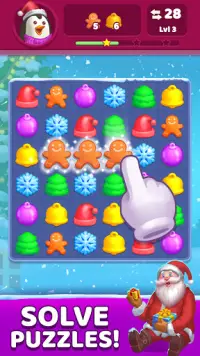 Match-3 Christmas Game 🎄 Frozen Match 3 Game 🎅 Screen Shot 0