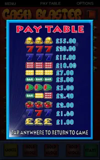 CashBlaster Fruit Machine Slot Screen Shot 10