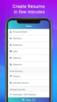 Resume Builder App, CV maker Screen Shot 1