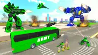 Army Bus Robot Car Games Screen Shot 2